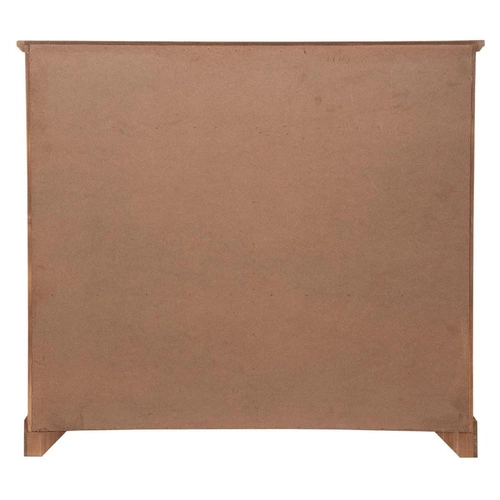 Industriální komoda Danik se sklem, dřevěná komoda do obýváku a ložnice 94 cm Atmosphera