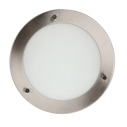 Stropní svítidlo Aquila skleněné kulaté do koupelny a kuchyně moderní 18 cm nikl