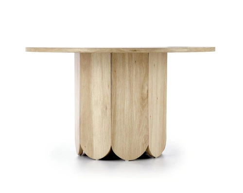 Kulatý konferenční stolek Puro 80 cm dřevěný skandinávský do obýváku přírodní