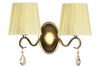 Nástěnné svítidlo Fiesta zlaté glamour s dvojitým stínidlem do obýváku a ložnice CANDELLUX