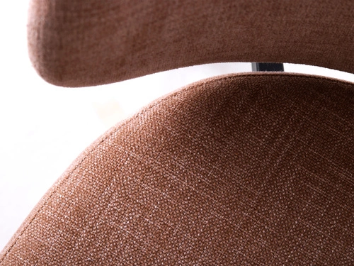 Čalouněná jídelní židle Naws růžová moderní na černých nohách do jídelny a obýváku