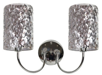 Nástěnné svítidlo Deimos # # chrom 2x40W E14 stínítko černé