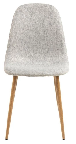 Jídelní židle Celia Actona světle šedá čalouněná skandinávská na kovových nohách