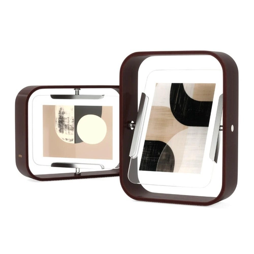 Dřevěný oboustranný fotorámeček 10x15 Bellwood ořech stojací Umbra