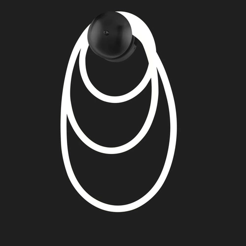 Moderní LED nástěnné svítidlo FANTASIA černé 30 cm do obýváku a ložnice Step into Design