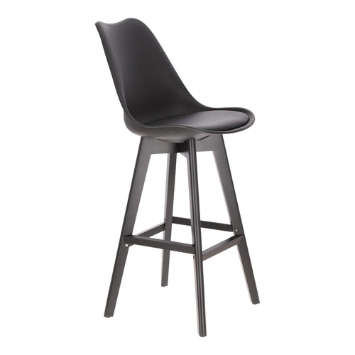 Barová židle Norden wood černá vysoká PP černá