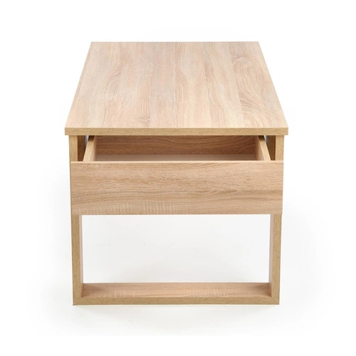 Obdélníkový konferenční stolek dub sonoma se 2 zásuvkami moderní do obývacího pokoje Intesi