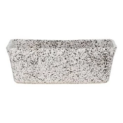 Keramická forma na biskupský chlebíček Intesi Piedra 28 cm bílá-černá, obdélníková forma na pečení chleba