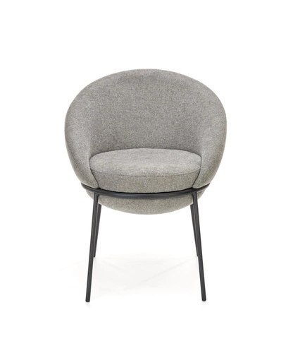 Čalouněná židle Eggy Intesi šedá s područkami do jídelny a obýváku moderní