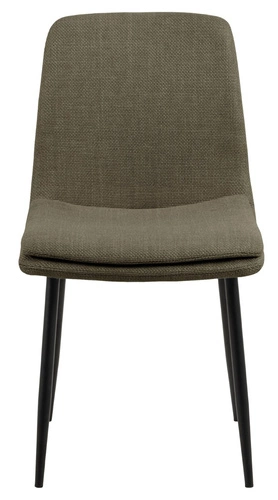 Čalouněná jídelní židle Becca Actona olivová moderní s černými nohami