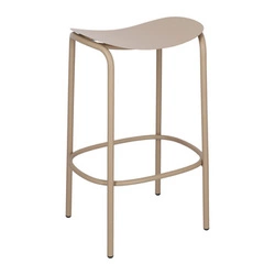 Šedá kovová barová stolička bez opěrky Trick moderní do kuchyně a na zahradu 65 cm SCAB Design