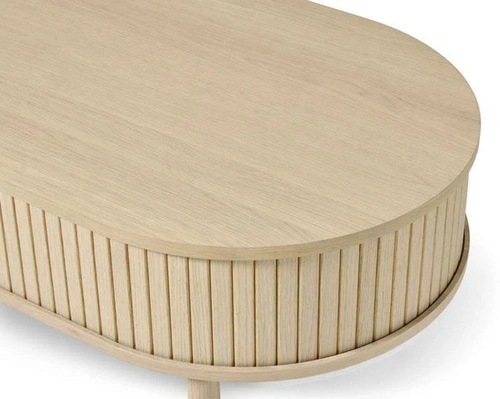 Konferenční stolek Meta 120x60 oválný dubový skandinávský do obýváku