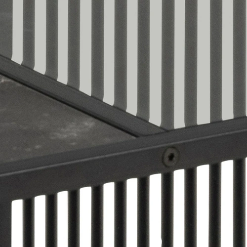 Konferenční stolek Strington 80x80 černý skleněný loftový do obýváku