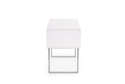 Psací stůl Gala bílý s zásuvkami moderní pracovní 120 cm vysoký lesk Intesi