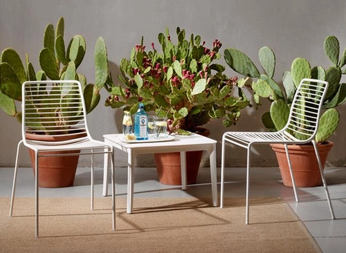 Kovová zahradní židle bílá Summer SCAB Design moderní stohovatelná na terasu