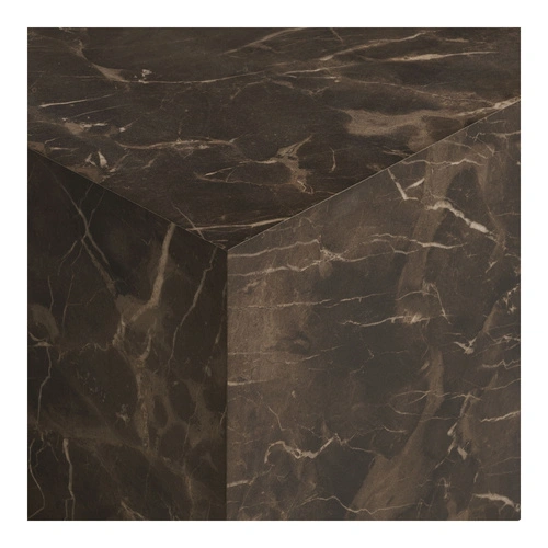 Konferenční stolek Prague obdélníkový hnědý mramorový moderní 60x80 do obývacího pokoje