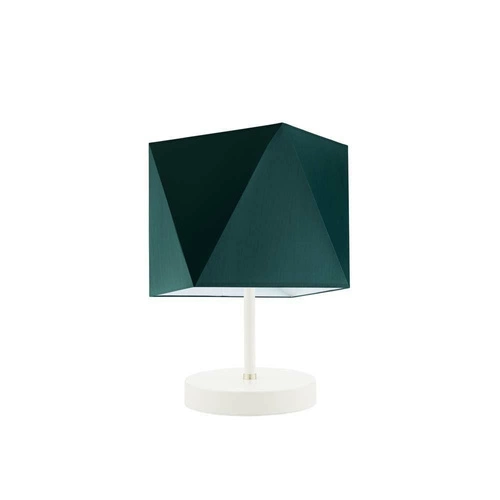 Lampa Pasadena stínidlo zelené stojan bílý