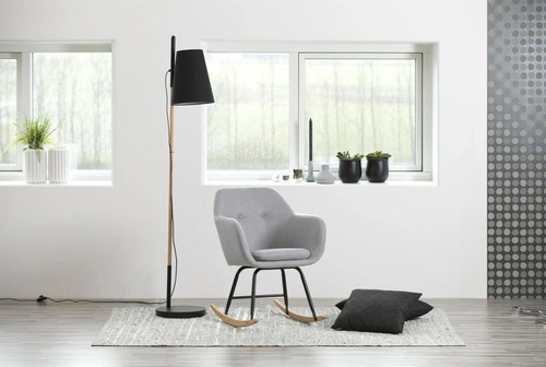 HOUPACÍ KŘESLO EMILIA šedé světlé