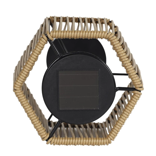 Solární LED noční lampa Merrill béžová klasická na terasu Intesi odolná proti dešti 40 cm