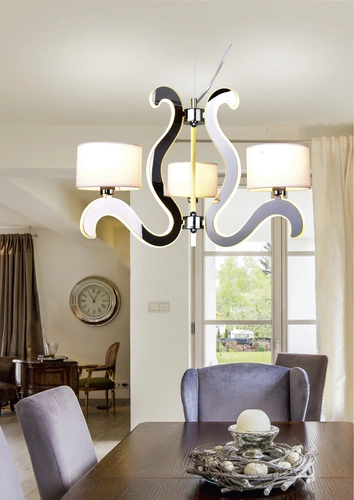 Ambrosia 1 závěsná lampa 3x40W E14 + 18,4W LED chrom