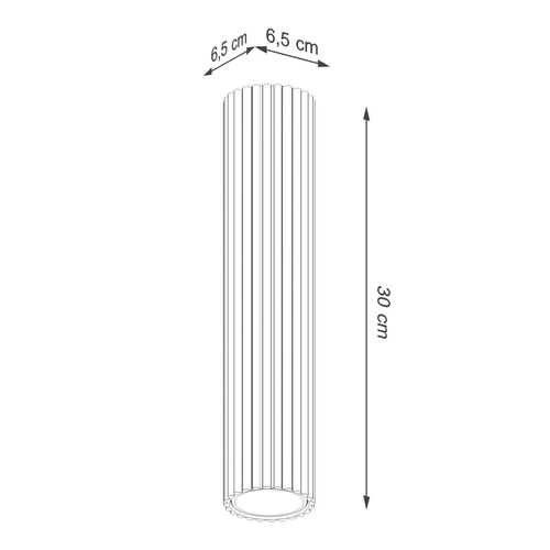 Stropní svítidlo černé KARBON 30 minimalistické hliníkové do obývacího pokoje a ložnice SOLLUX