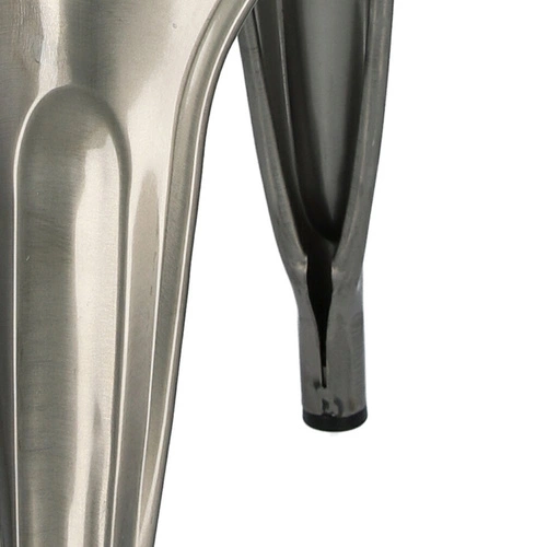 Kovová jídelní židle Paris D2.DESIGN inspirovaná Tolix, stříbrná, industriální do kuchyně a jídelny