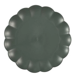 Jídelní talíř Iris 25,5 cm kulatý tmavě šedý plastový do jídelny