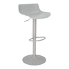 Moderní otočný barový taburet s opěrkou Simplet Bar One šedý mat, výškově nastavitelný do kuchyně
