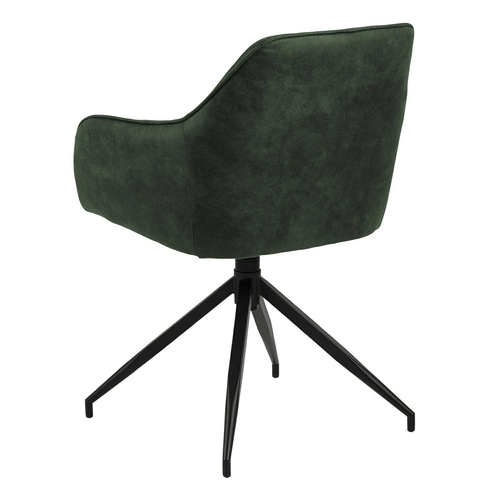 Otočená čalouněná jídelní židle Brenda Actona s područkami v olivové barvě moderní