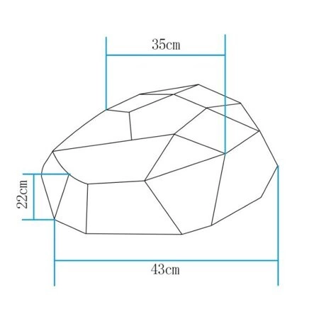 Zahradní lampa kámen DIAMOND M LED RGBW 16 barev 43 cm