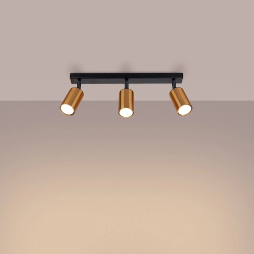 Stropní svítidlo WINX 3 černá měď moderní do obýváku a ložnice Sollux Lighting