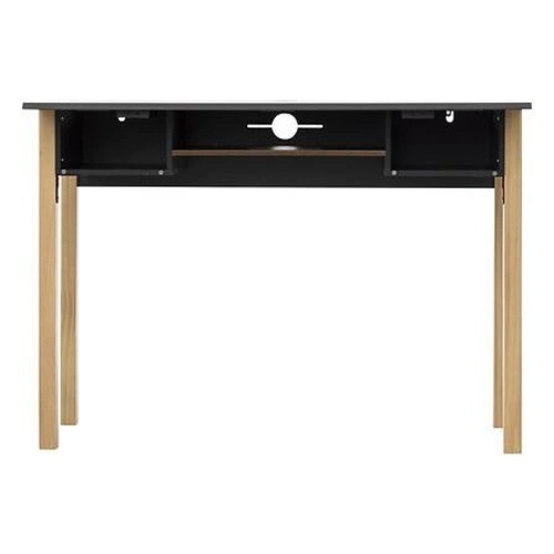 Šedá moderní úzká konzole Extensio do předsíně nebo obýváku s rozkládací deskou