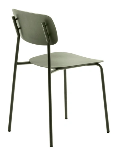 Jídelní židle Kirkland olivová moderní z plastu