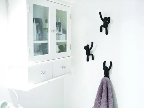 Nástěnný věšák Buddy černý Umbra moderní do předsíně sada 3 kusy