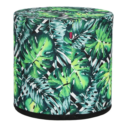 Zahradní voděodolný kulatý puf Hipno Monstera Intesi na balkon i terasu 40 cm