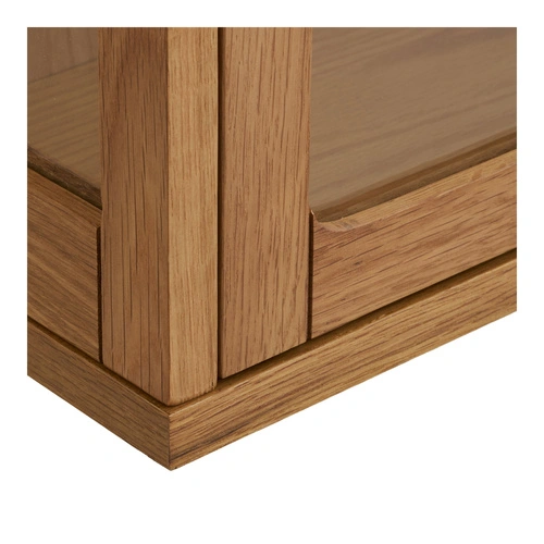 Zamora závěsná skleněná vitrína na alkohol do obýváku dub skandinávský