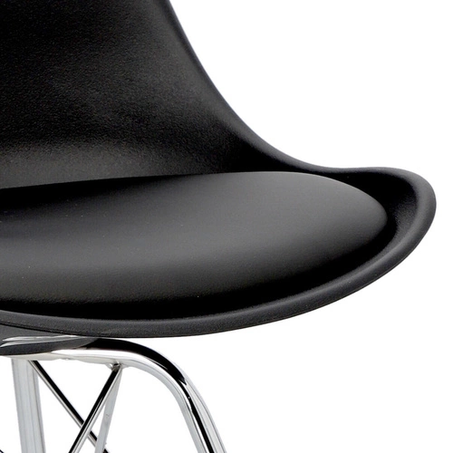 Jídelní židle Eris Actona černá z plastu moderní snadno čistitelná