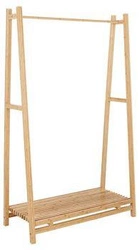 Bambusový stojanový věšák s policí na boty do předsíně v boho stylu Actona