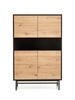 Vysoká komoda Nihala artisan dub/černá