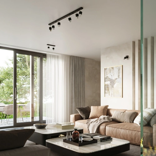 Stropní svítidlo NERO 3 černý chrom moderní loft do obýváku kuchyně ložnice