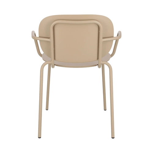 Kovová zahradní židle s područkami Si-Si Arm SCAB Design béžová na terasu