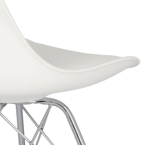 Jídelní židle Eris Actona bílá moderní z plastu snadno čistitelná