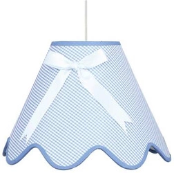 Dětské závěsné svítidlo Lola modré látkové s mašlí Candellux