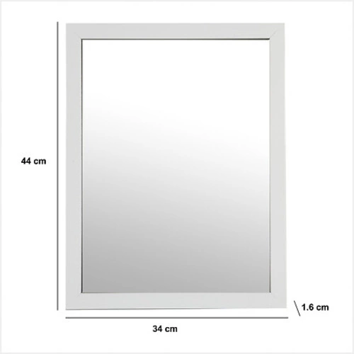 Závěsné obdélníkové zrcadlo do předsíně bílé moderní 34x44 cm 5five