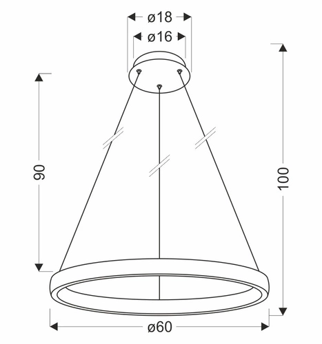 Závěsná lampa Hashim 60cm zlatá 34W LED čiré krystaly