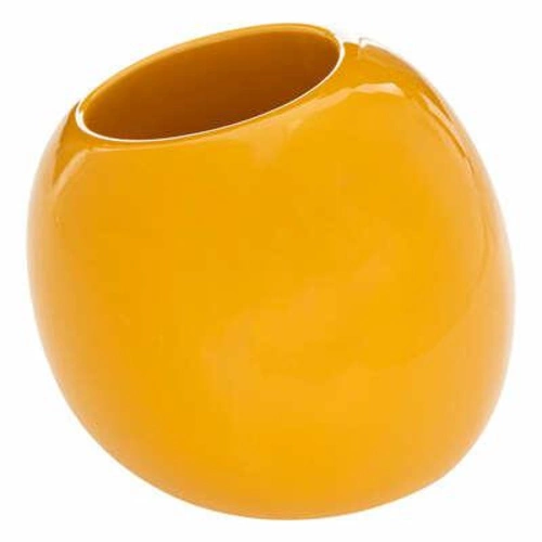 Keramický WC kartáč Colors žlutý moderní s nádobou do koupelny 5five
