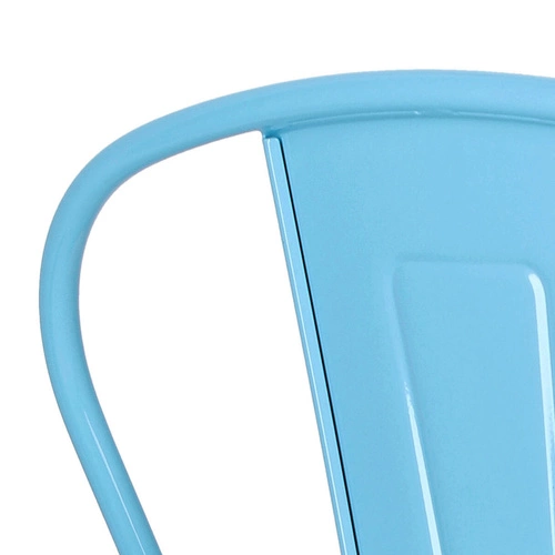 Židle Paris Wood modrá, sedák borovice natural