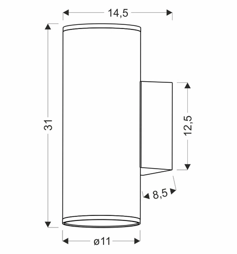 Venkovní nástěnné svítidlo Primula černé moderní hliníkové na zahradu a terasu 31 cm