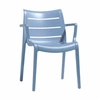 Zahradní židle Sunset SCAB Design modrá stohovatelná s područkami plastová