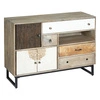 Rustikální dřevěná komoda s šuplíky Koval multicolor do obýváku 115 cm Atmosphera